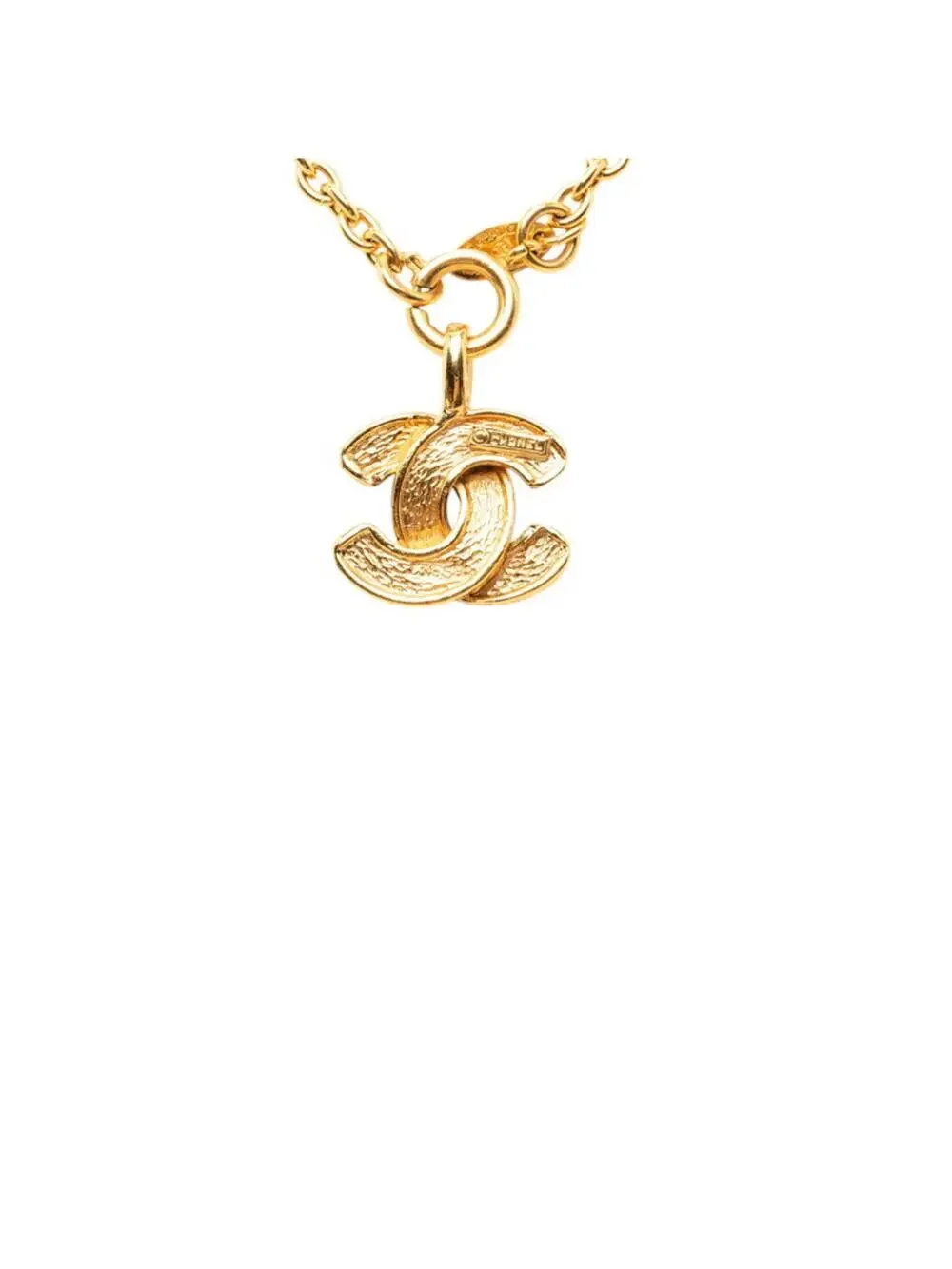 Chanel Cc Logo Chain Pendant Necklace #287782C11B